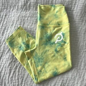 Peloton Tie-Dye Leggings - Yellow and Green